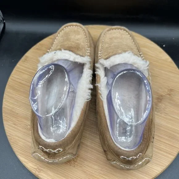 UGG Australia Women's Size 7 Ansley Tan Slippers 3312 Sherpa Lined Shoes - Picture 5 of 9